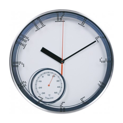 Nástenné hodiny MPM, 3083.7000 - strieborná/biela, 30cm