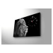 Dekoratívne nástenné hodiny Lion čiernobiele
