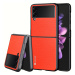 Plastové puzdro na Samsung Galaxy Z Flip 3 5G F711 Dux Ducis Fino Nylon TPC/TPU červené
