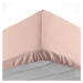 Ružová napínacia bavlnená plachta 160x200 cm Lina – douceur d'intérieur