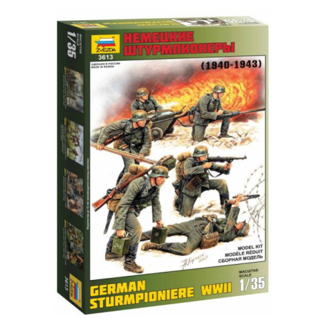 Model Kit figurky 3613 - German Sturmpioniere WWII (re-release) (1:35) Zvezda