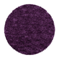 Kusový koberec Fluffy Shaggy 3500 lila kruh Rozmery koberca: 160x160 kruh