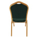 KONDELA Zina 3 New konferenčná stolička zelená / zlatá