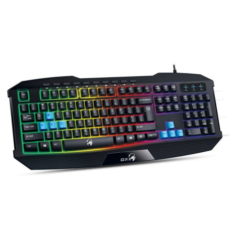 GENIUS klávesnice GX GAMING K-215 / herní, drátová, podsvícená/ USB/ černá/ CZ+SK layout