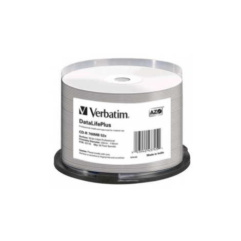 CD-R VERBATIM DTL+ Printable 700MB 52x cake box (bal=50ks), wide non ID