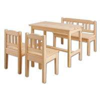 Drevený stolček so stoličkami