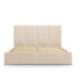 Béžová zamatová dvojlôžková posteľ Mazzini Beds Juniper, 160 x 200 cm