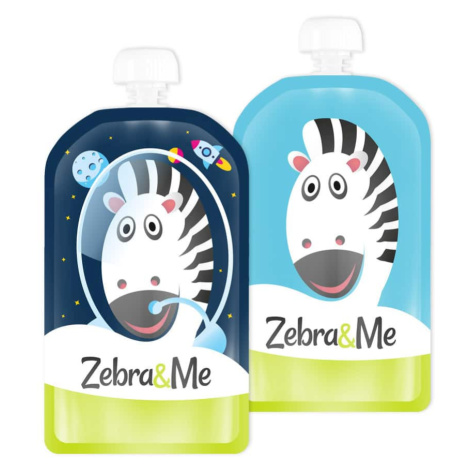 Zebra&Me kapsičky na opakované použitie 2 ks - Kozmonaut - zebra