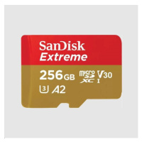 SanDisk micro SDXC karta 256GB Extreme (190 MB/s Class 10, UHS-I U3 V30) + adaptér