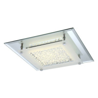 Sconto Stropné LED svietidlo LIANA satinované sklo/krištále, šírka 28 cm