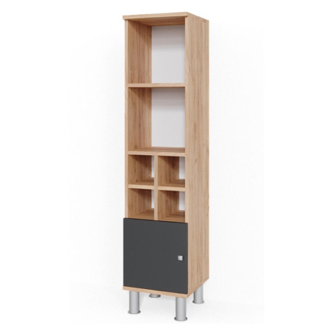 Vicco MIDI SKRINKA Fynn antracitová 30 x 130.6 cm malé dvere