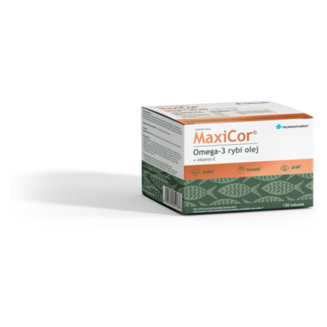 MAXICOR Omega 3 rybí olej + vitamín E 120 kapsúl