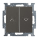 Ovládač žalúzií tlačidlový 10AX/250V s blok. (PS) sivá grafitová Basic55 (ABB)