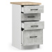 Kuchyňská skříňka Olivie S 40 cm 4S bílá/beton/dub sonoma