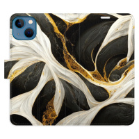 Flipové puzdro iSaprio - BlackGold Marble - iPhone 13