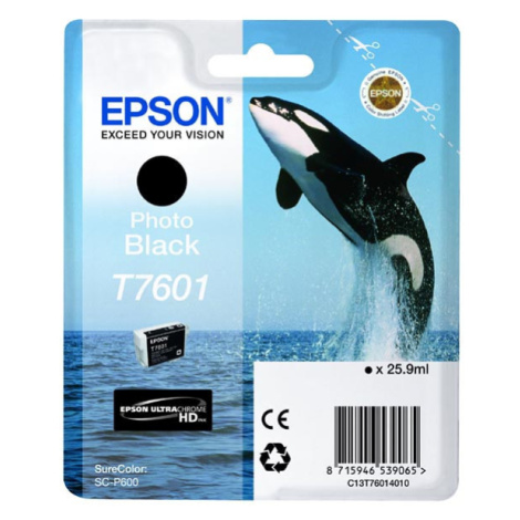 Epson T7601 C13T76014010 foto čierna (photo black) originálna cartridge