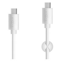 FIXED dlhý nabíjací kábel USB-C (PD) 15W biely