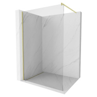 MEXEN/S - Kioto Sprchová zástena WALK-IN 100 x 200, transparent 8 mm, zlatá kartáčovaná 800-100-