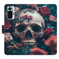 Flipové puzdro iSaprio - Skull in Roses 02 - Xiaomi Redmi Note 10 Pro