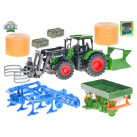 Kids Globe Farming traktor 30cm s doplnkami