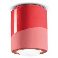 PI stropné svietidlo, valcové, Ø 12,5 cm, červené