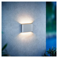 Vonkajšie nástenné LED Kinver plochý tvar, biele