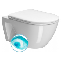 GSI - PURA ECO závesná WC misa, Swirlflush, 36x55cm, biela ExtraGlaze 880711