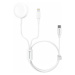 Kábel Swissten 2v1 na Apple Watch, Lightning/USB-C 5W, 1,2m, biely