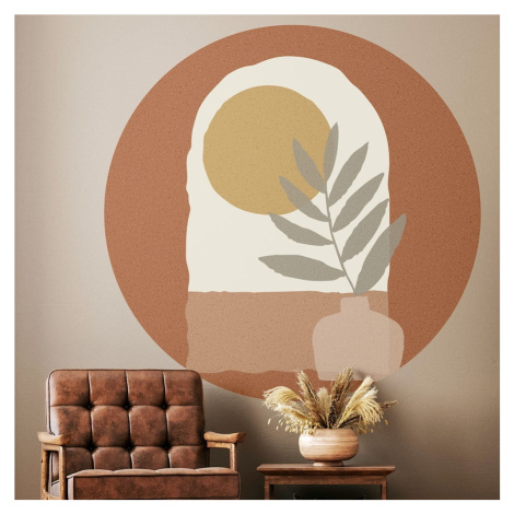 Samolepka na stenu 120x120 cm Sunrise and Olive Branch – Ambiance