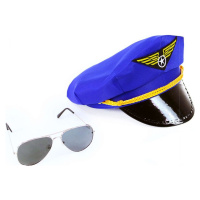 Rappa Súprava Čiapka pilot s okuliarmi vetší