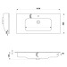 SAPHO - PIEDRA keramické umývadlo nábytkové 101x46,5cm, biela 43101