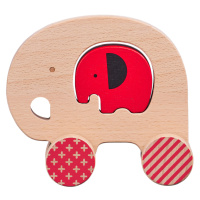 Petit Collage Slon a sloník na kolieskach