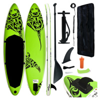 vidaXL Nafukovací Stand Up Paddleboard 305x76x15 cm zelený