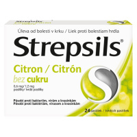 STREPSILS Citrón bez cukru 24 pastiliek