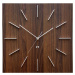Dizajnové nástenné hodiny Future Time FT1010WE Square dark natural brown 40cm
