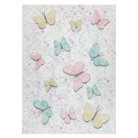 Detský kusový koberec Bambino 1610 Butterflies cream Rozmery kobercov: 160x220