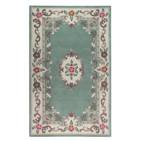 Zelený vlnený koberec Flair Rugs Aubusson, 75 × 150 cm