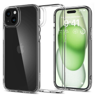 Apple iPhone 15 Plus, Plastový zadný kryt + silikónový rám, Spigen Ultra Hybrid, priehľadný