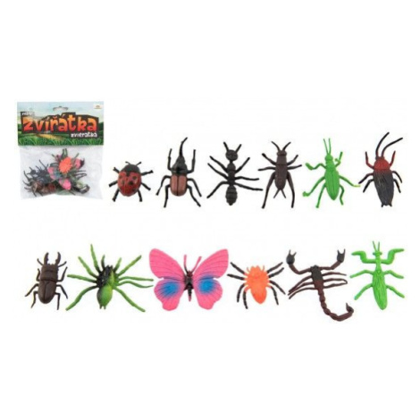 Hmyz / zvieratko mini plast 4 až 8 cm, 12 ks v sáčku Teddies