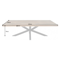 Jedálenský stôl MORFEUS Dekorhome 240x110x76 cm,Jedálenský stôl MORFEUS Dekorhome 240x110x76 cm