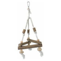 Hračka Epic Pet závesný drevený triangel s lanom 37cm