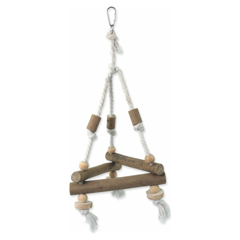 Hračka Epic Pet závesný drevený triangel s lanom 37cm