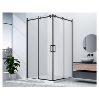 DRAGON BLACK štvorcový sprchovací kút 900x900mm, rohový vstup GD4290B-01