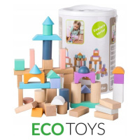 Drevené kocky Eco Toys 100 ks