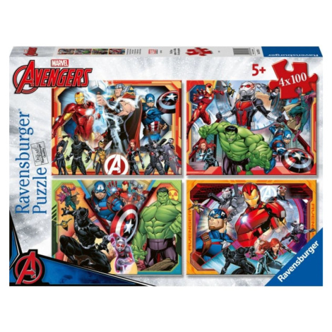 Ravensburger Puzzle Marvel Avengers set 4 x 100 dielikov