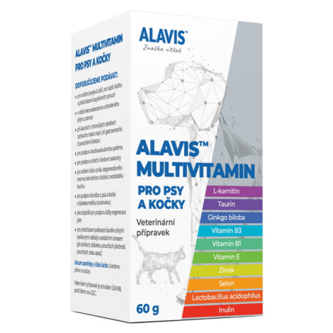 ALAVIS Multivitamín pre psy a mačky 60 g