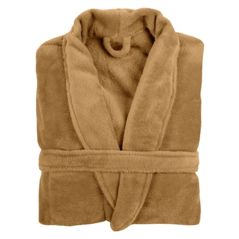 Mikroplyšový župan v horčicovej farbe veľkosť L/XL Cozy – Tiseco Home Studio