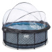 Bazén s krytom pieskovou filtráciou a tepelným čerpadlom Stone pool Exit Toys kruhový oceľová ko