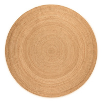 Obojstranný jutový okrúhly koberec v prírodnej farbe ø 140 cm Braided Gold – Hanse Home