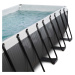 Bazén s filtráciou Black Leather pool Exit Toys oceľová konštrukcia 540*250*122 cm čierny od 6 r